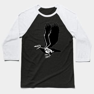 Skeleton Raven Baseball T-Shirt